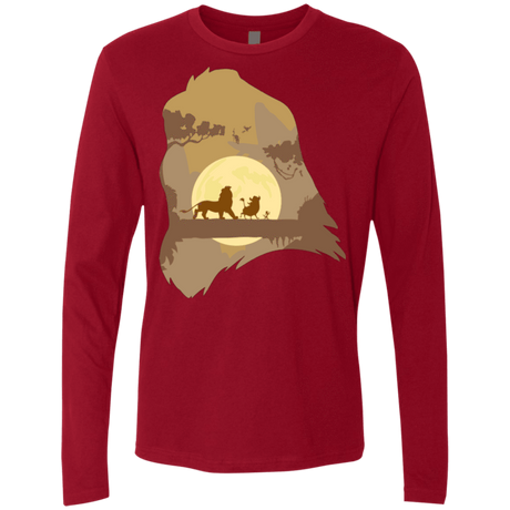 T-Shirts Cardinal / Small Lion Portrait Men's Premium Long Sleeve