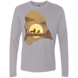 T-Shirts Heather Grey / Small Lion Portrait Men's Premium Long Sleeve