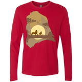 T-Shirts Red / Small Lion Portrait Men's Premium Long Sleeve