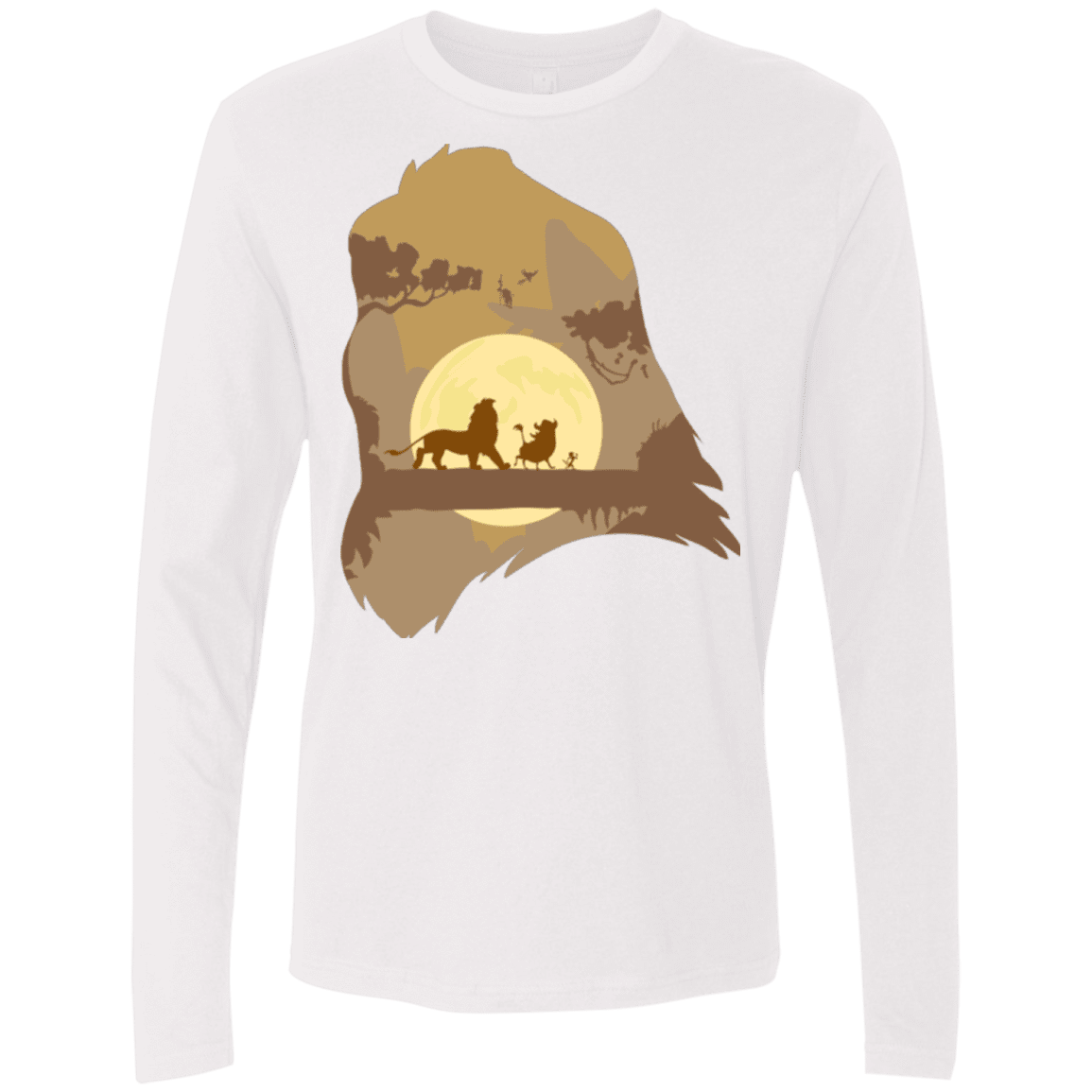 T-Shirts White / Small Lion Portrait Men's Premium Long Sleeve