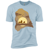 T-Shirts Light Blue / X-Small Lion Portrait Men's Premium T-Shirt