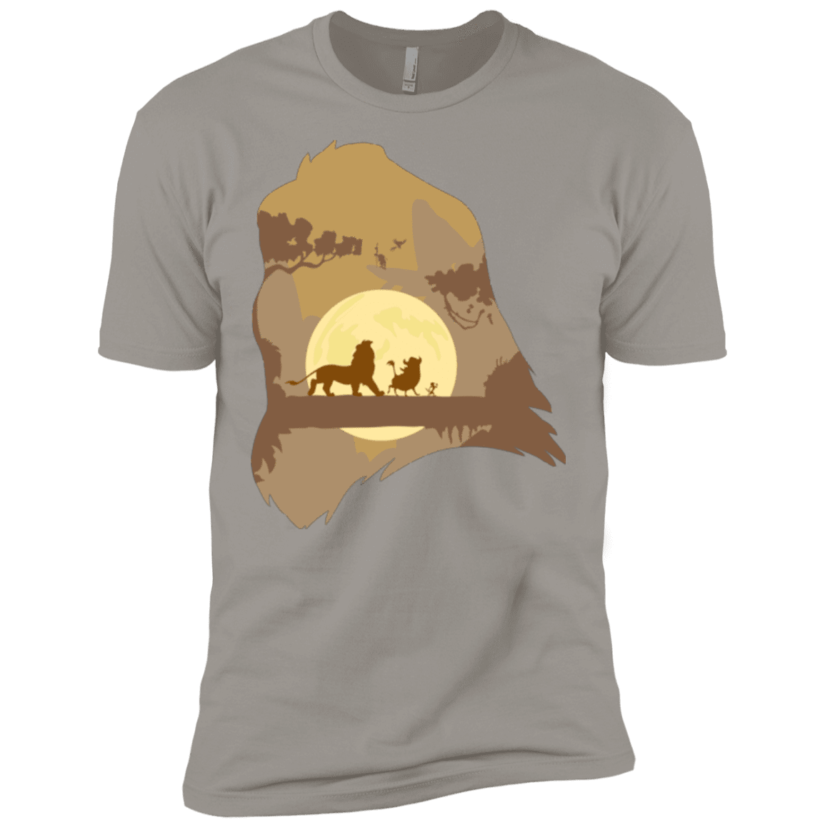 T-Shirts Light Grey / X-Small Lion Portrait Men's Premium T-Shirt