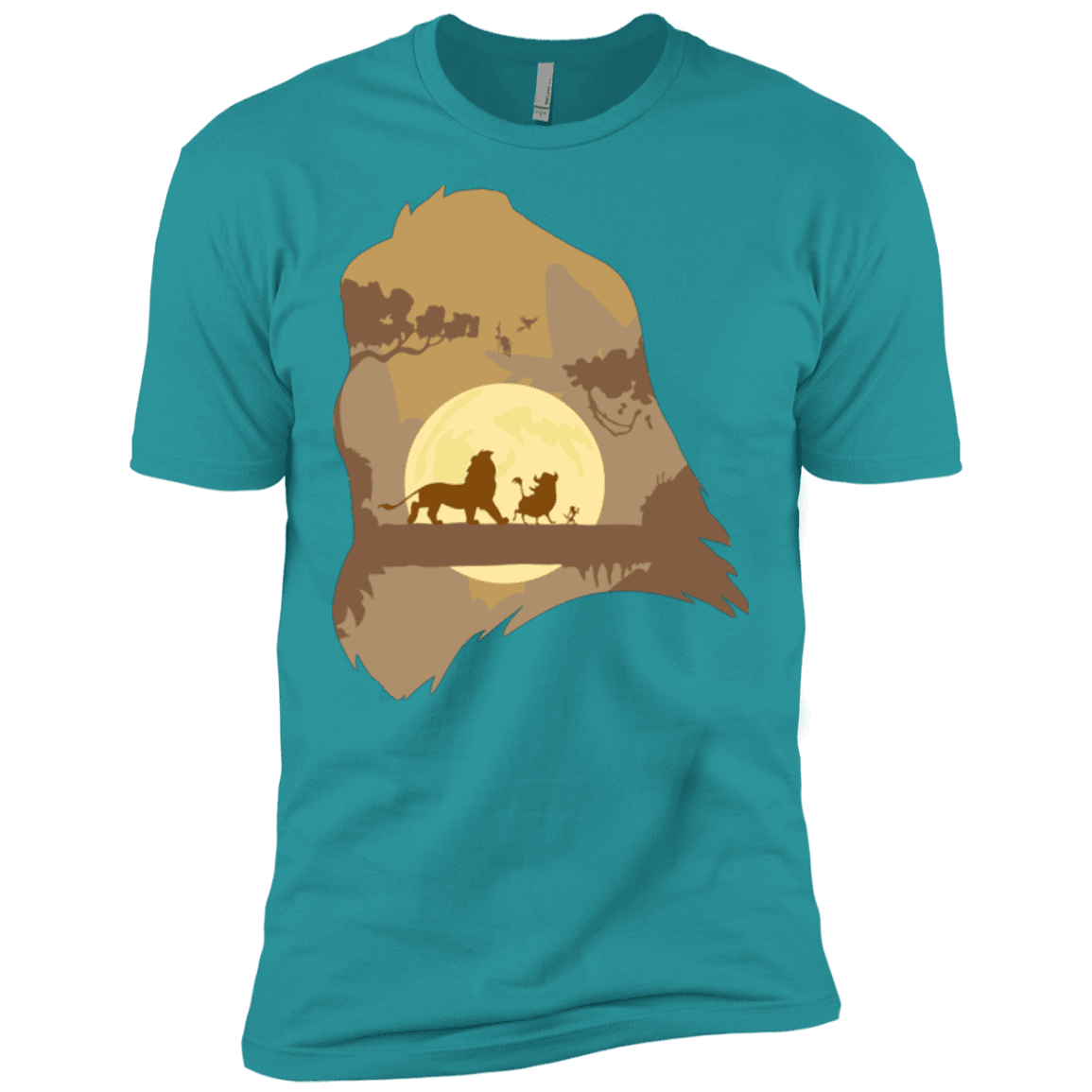 T-Shirts Tahiti Blue / X-Small Lion Portrait Men's Premium T-Shirt