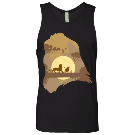 T-Shirts Black / Small Lion Portrait Men's Premium Tank Top