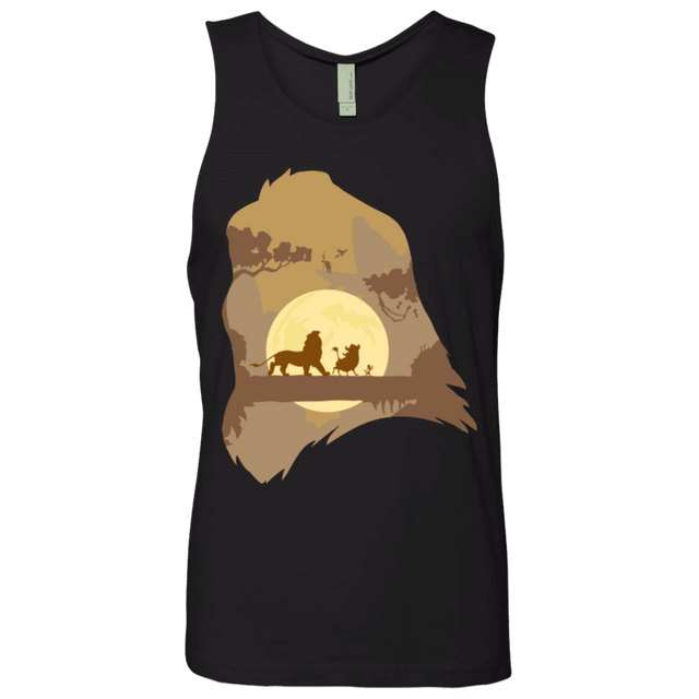 T-Shirts Black / Small Lion Portrait Men's Premium Tank Top