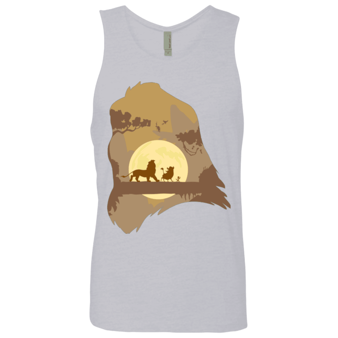 T-Shirts Heather Grey / Small Lion Portrait Men's Premium Tank Top