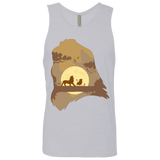 T-Shirts Heather Grey / Small Lion Portrait Men's Premium Tank Top