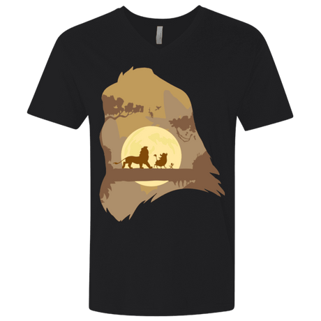 T-Shirts Black / X-Small Lion Portrait Men's Premium V-Neck