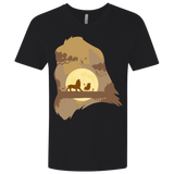 T-Shirts Black / X-Small Lion Portrait Men's Premium V-Neck