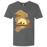 T-Shirts Heavy Metal / X-Small Lion Portrait Men's Premium V-Neck