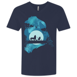 T-Shirts Midnight Navy / X-Small Lion Portrait Men's Premium V-Neck