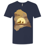 T-Shirts Midnight Navy / X-Small Lion Portrait Men's Premium V-Neck