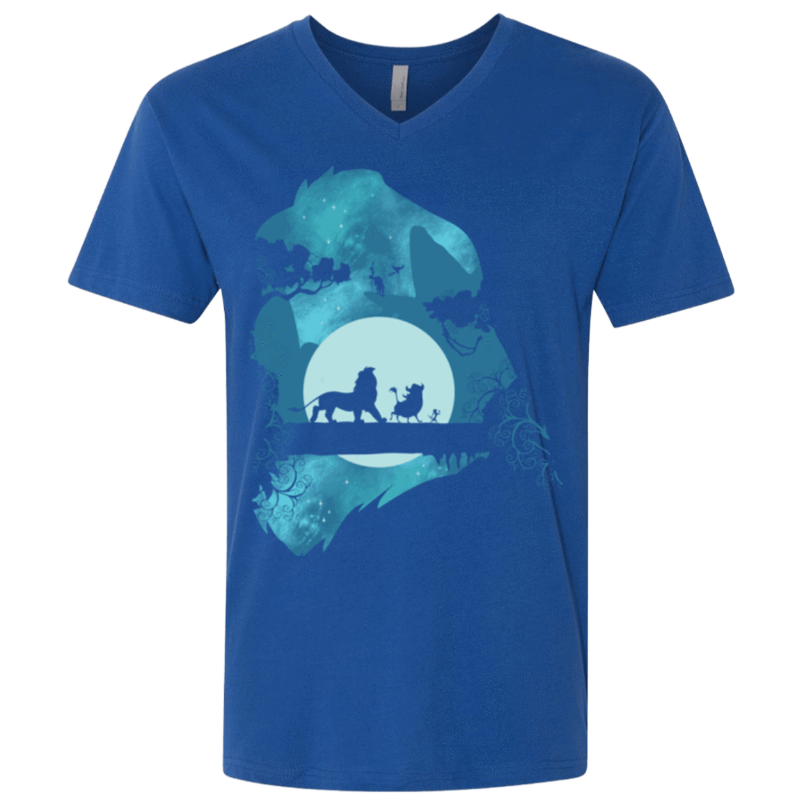 T-Shirts Royal / X-Small Lion Portrait Men's Premium V-Neck
