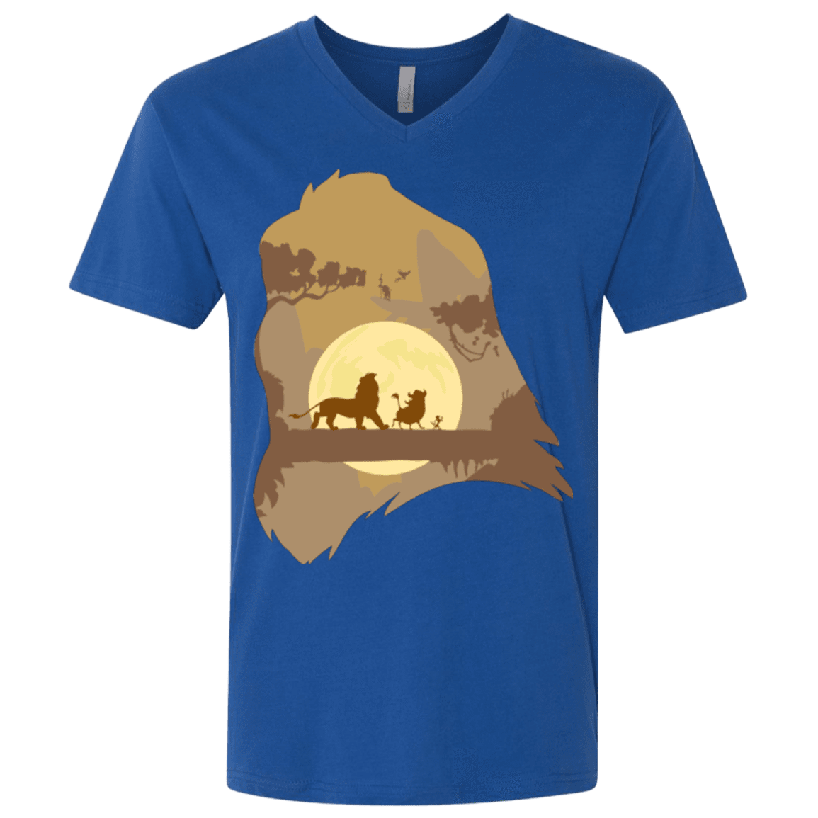 T-Shirts Royal / X-Small Lion Portrait Men's Premium V-Neck