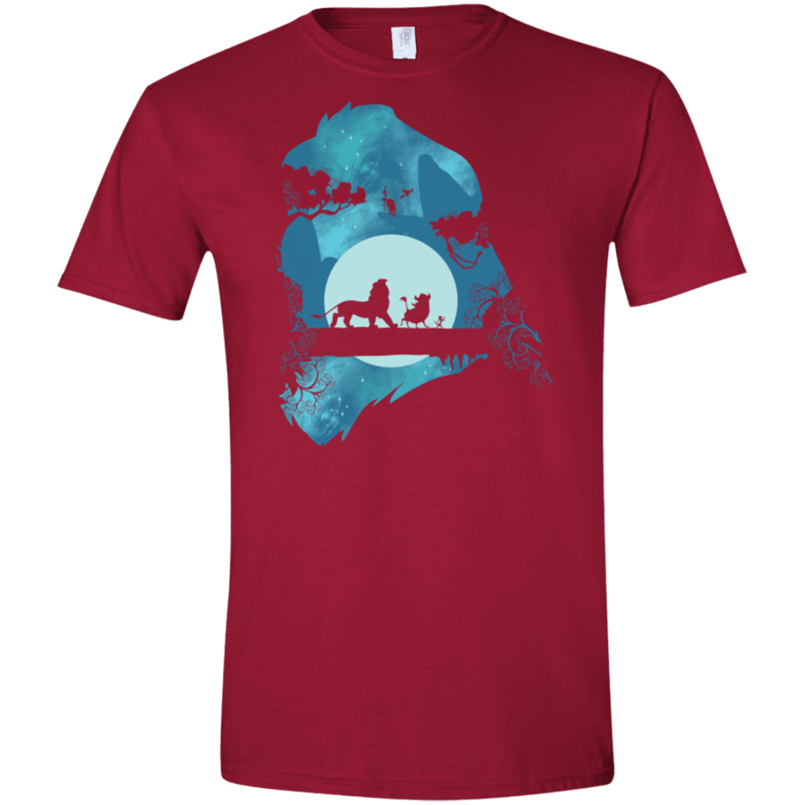 T-Shirts Cardinal Red / S Lion Portrait Men's Semi-Fitted Softstyle