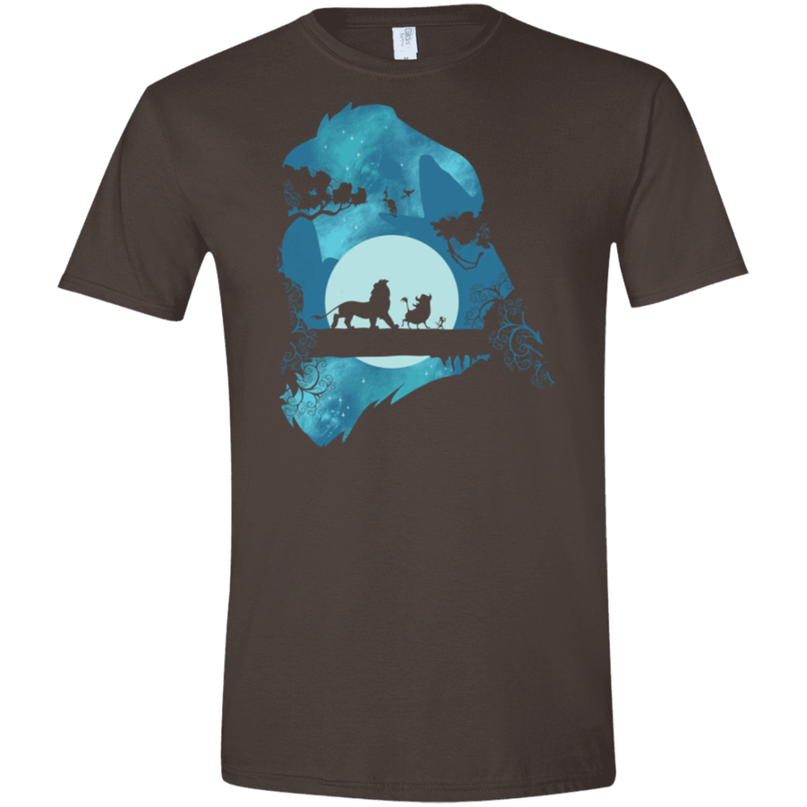 T-Shirts Dark Chocolate / S Lion Portrait Men's Semi-Fitted Softstyle