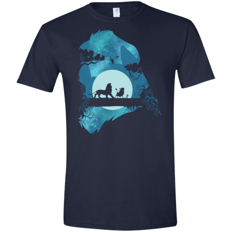 T-Shirts Navy / X-Small Lion Portrait Men's Semi-Fitted Softstyle