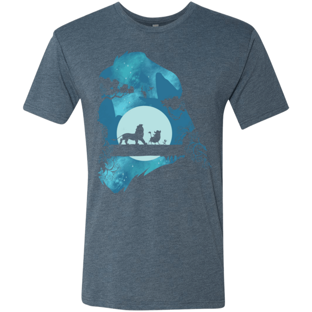 T-Shirts Indigo / S Lion Portrait Men's Triblend T-Shirt