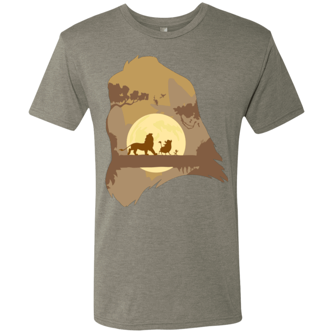 T-Shirts Venetian Grey / Small Lion Portrait Men's Triblend T-Shirt