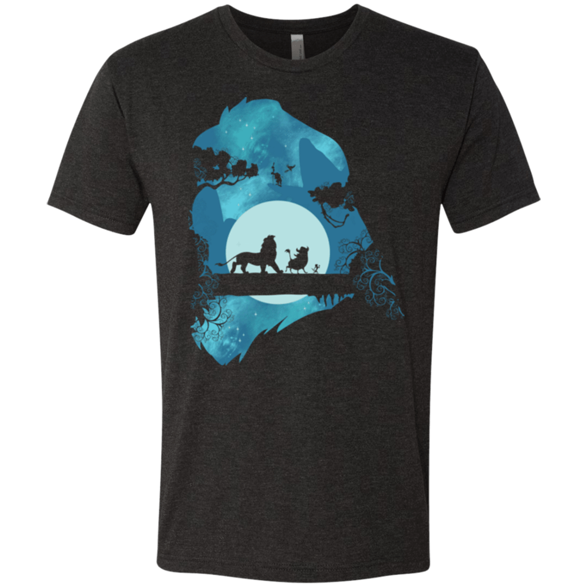 T-Shirts Vintage Black / S Lion Portrait Men's Triblend T-Shirt