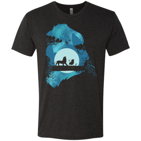 T-Shirts Vintage Black / S Lion Portrait Men's Triblend T-Shirt