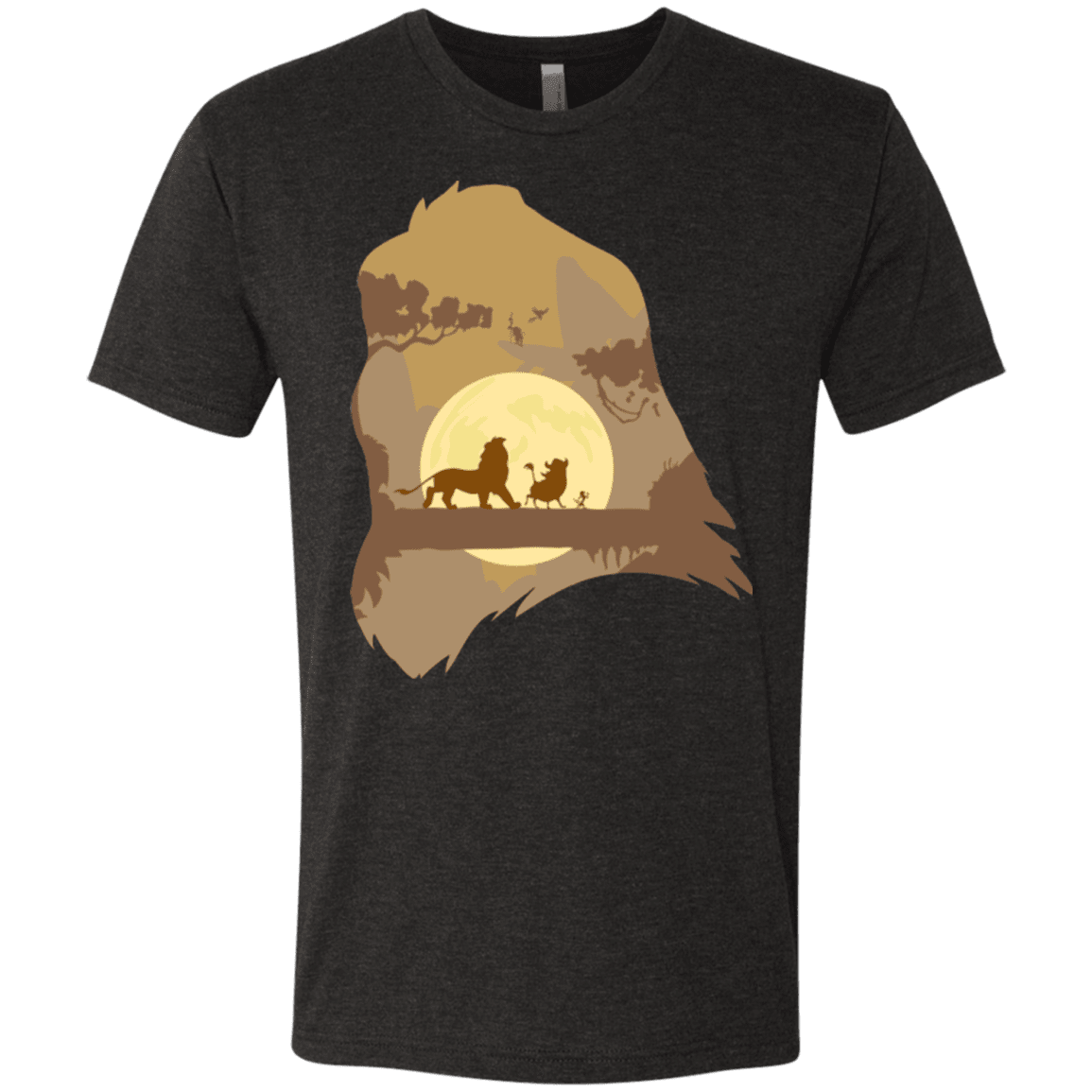 T-Shirts Vintage Black / Small Lion Portrait Men's Triblend T-Shirt