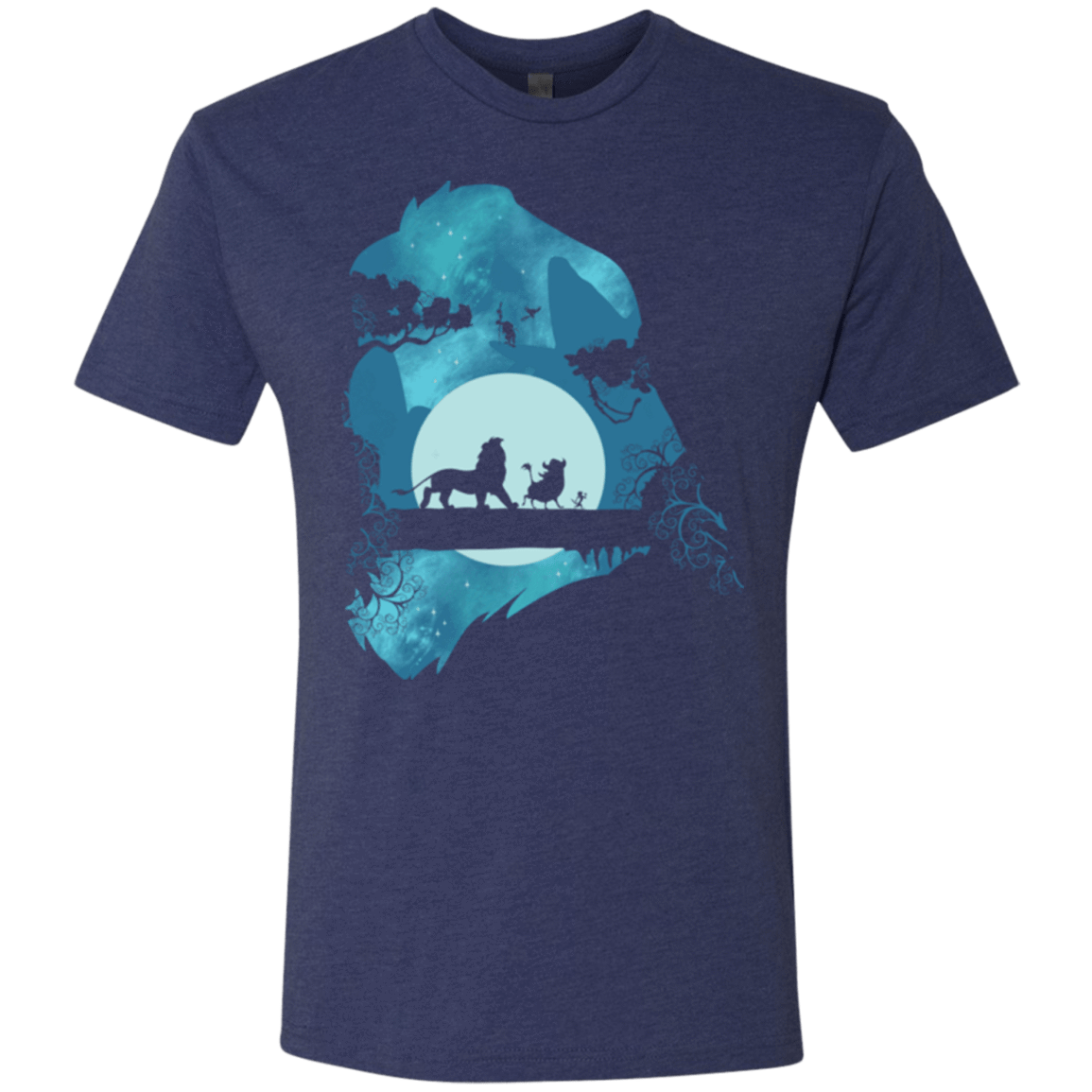 T-Shirts Vintage Navy / S Lion Portrait Men's Triblend T-Shirt