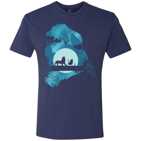 T-Shirts Vintage Navy / S Lion Portrait Men's Triblend T-Shirt