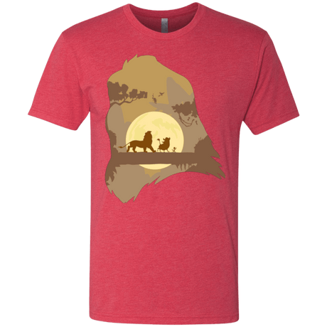 T-Shirts Vintage Red / Small Lion Portrait Men's Triblend T-Shirt