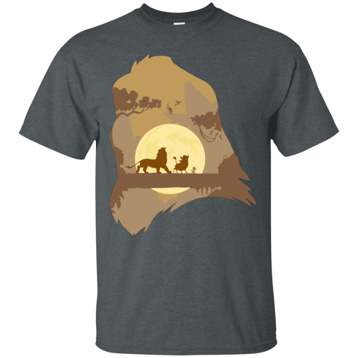 T-Shirts Dark Heather / Small Lion Portrait T-Shirt