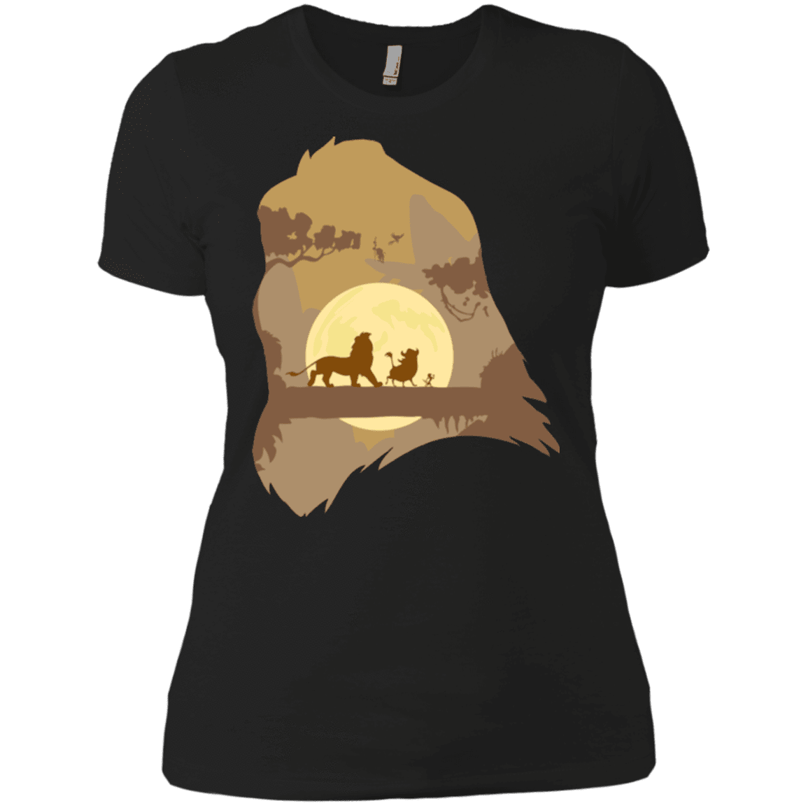 T-Shirts Black / X-Small Lion Portrait Women's Premium T-Shirt