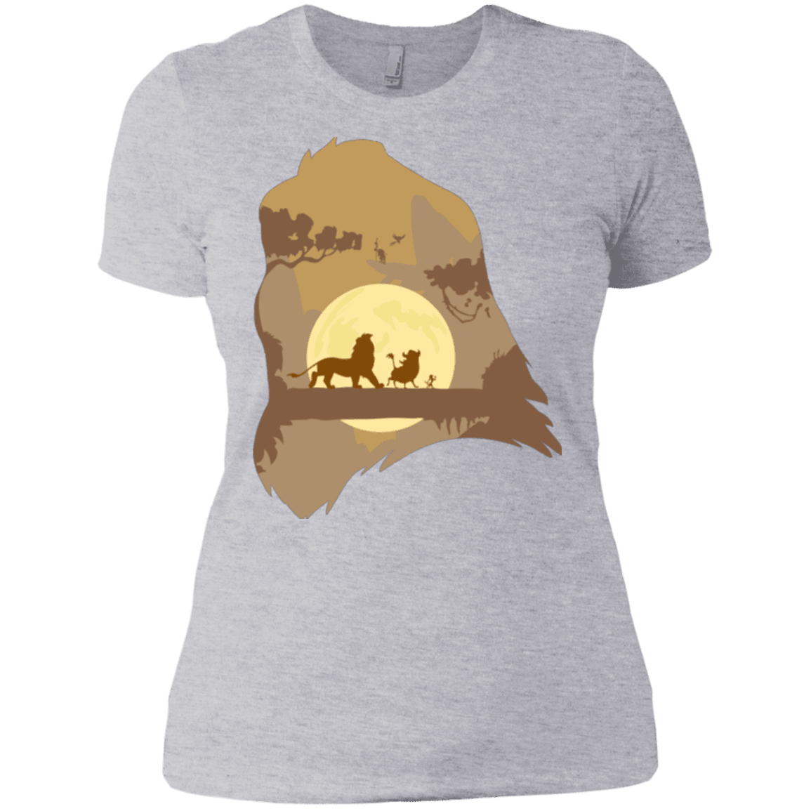 T-Shirts Heather Grey / X-Small Lion Portrait Women's Premium T-Shirt