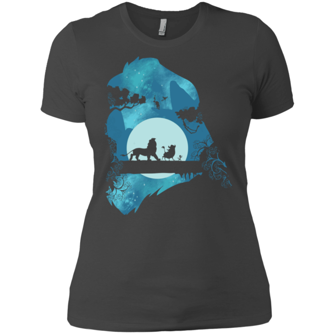 T-Shirts Heavy Metal / X-Small Lion Portrait Women's Premium T-Shirt