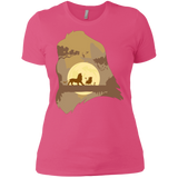 T-Shirts Hot Pink / X-Small Lion Portrait Women's Premium T-Shirt