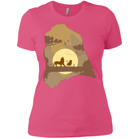 T-Shirts Hot Pink / X-Small Lion Portrait Women's Premium T-Shirt