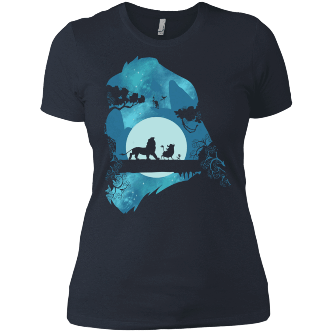 T-Shirts Indigo / X-Small Lion Portrait Women's Premium T-Shirt