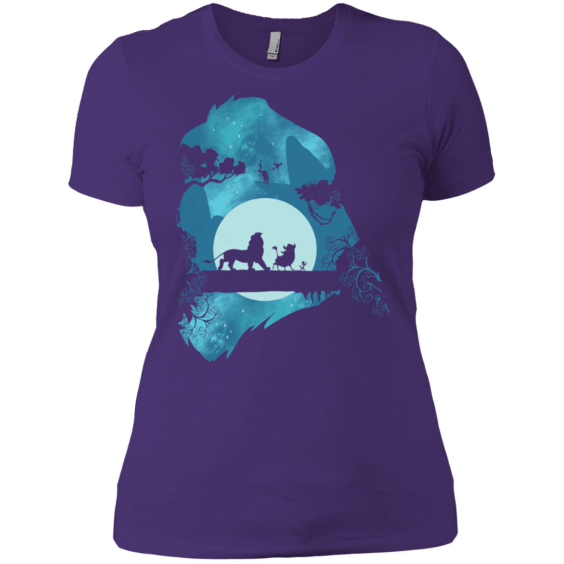 T-Shirts Purple Rush/ / X-Small Lion Portrait Women's Premium T-Shirt