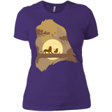 T-Shirts Purple / X-Small Lion Portrait Women's Premium T-Shirt