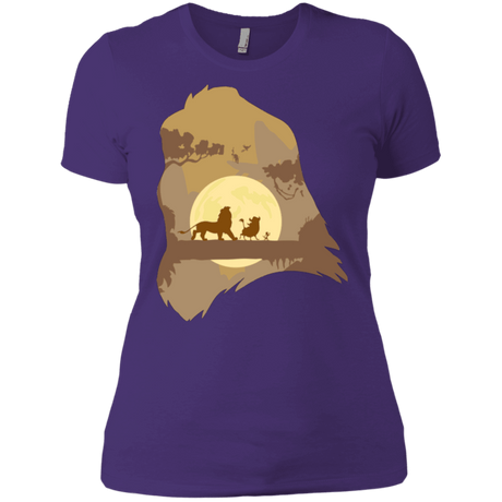 T-Shirts Purple / X-Small Lion Portrait Women's Premium T-Shirt