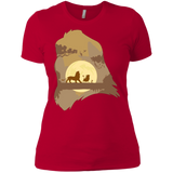 T-Shirts Red / X-Small Lion Portrait Women's Premium T-Shirt