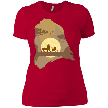 T-Shirts Red / X-Small Lion Portrait Women's Premium T-Shirt