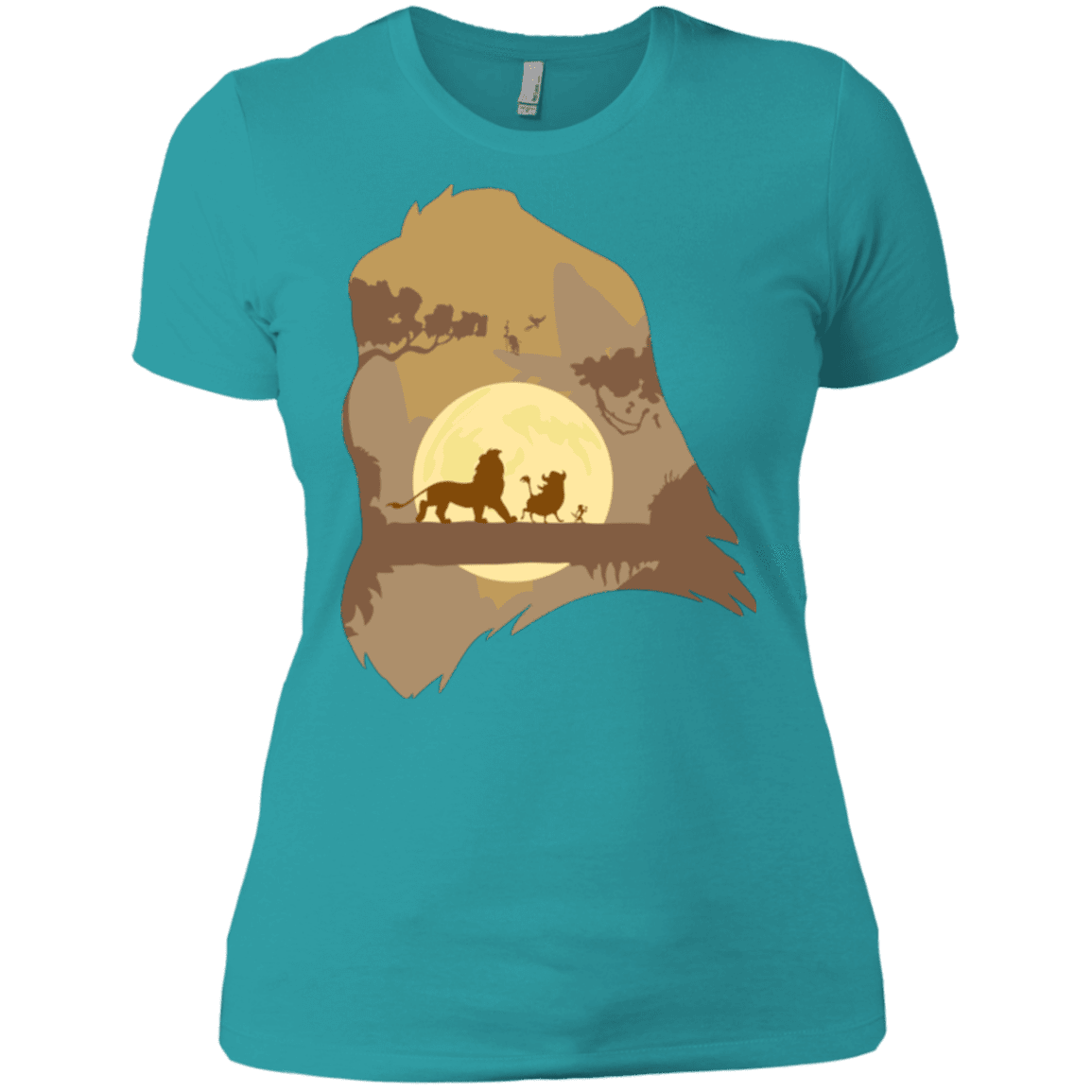 T-Shirts Tahiti Blue / X-Small Lion Portrait Women's Premium T-Shirt