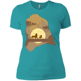 T-Shirts Tahiti Blue / X-Small Lion Portrait Women's Premium T-Shirt