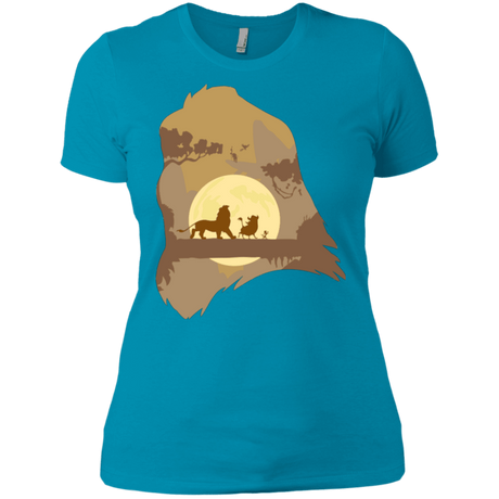 T-Shirts Turquoise / X-Small Lion Portrait Women's Premium T-Shirt