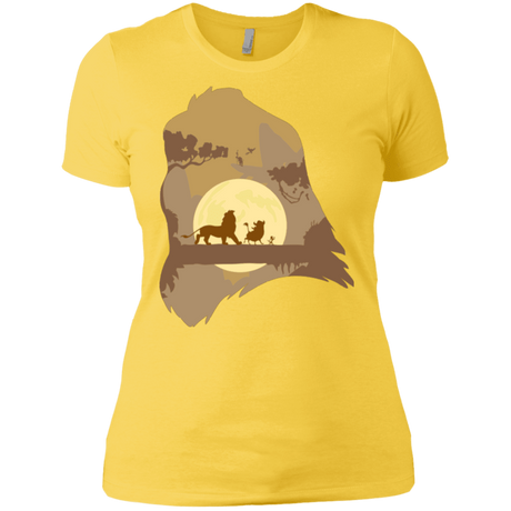 T-Shirts Vibrant Yellow / X-Small Lion Portrait Women's Premium T-Shirt