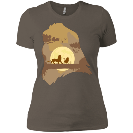 T-Shirts Warm Grey / X-Small Lion Portrait Women's Premium T-Shirt