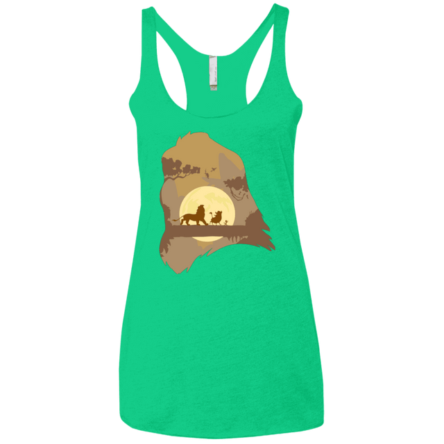T-Shirts Envy / X-Small Lion Portrait Women's Triblend Racerback Tank