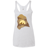 T-Shirts Heather White / X-Small Lion Portrait Women's Triblend Racerback Tank