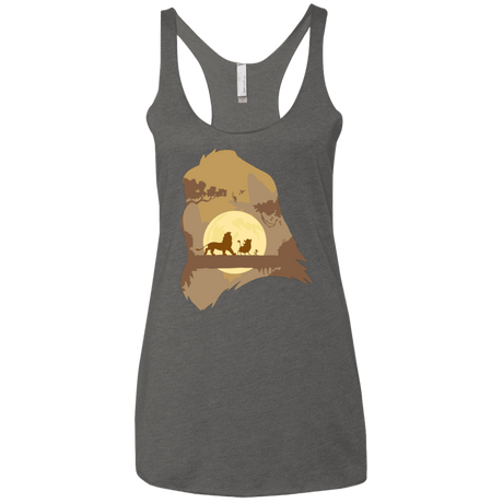T-Shirts Premium Heather / X-Small Lion Portrait Women's Triblend Racerback Tank