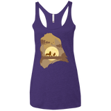 T-Shirts Purple / X-Small Lion Portrait Women's Triblend Racerback Tank